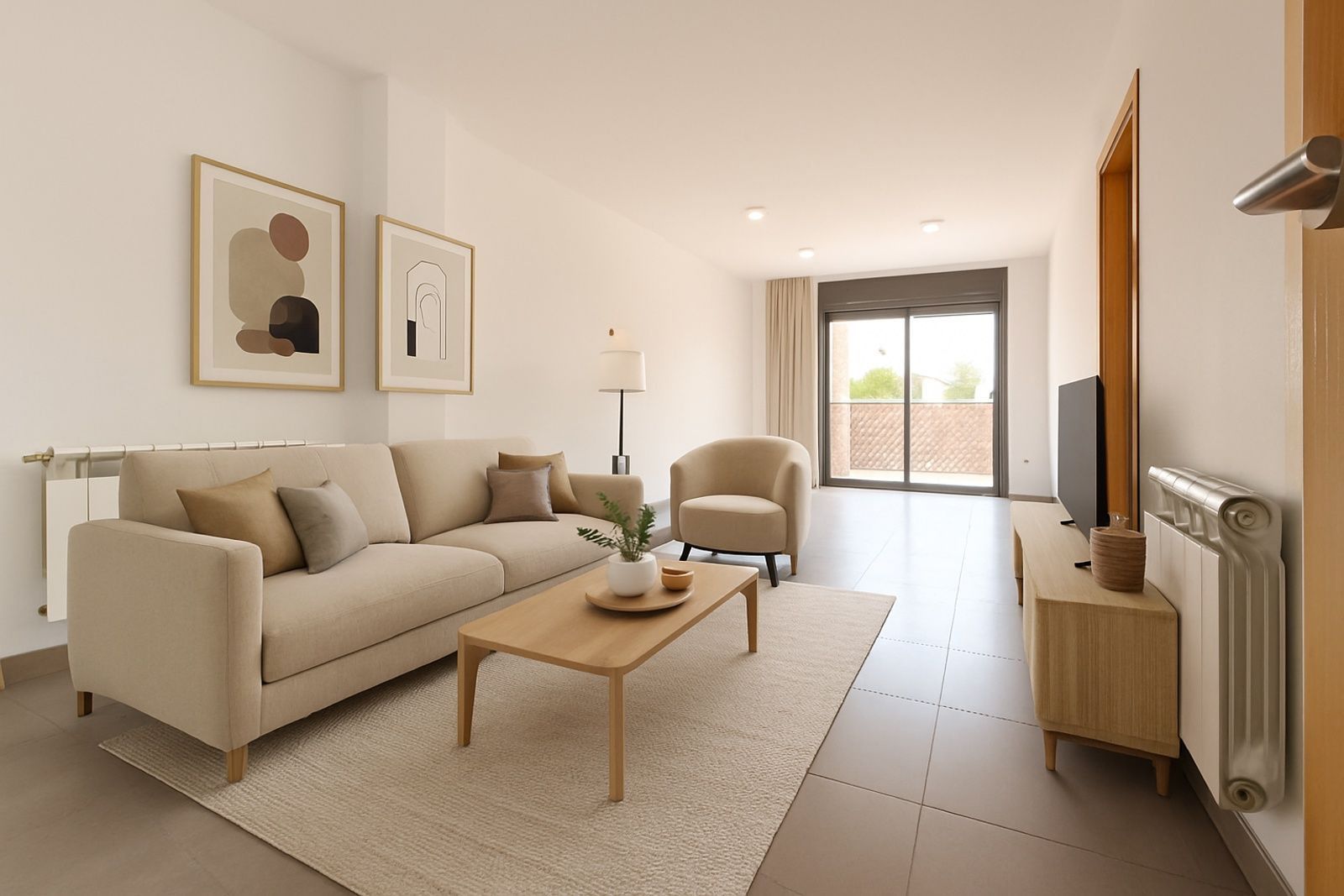 Living room of Flat for sale in Perafort  with Heating, Terrace and Balcony