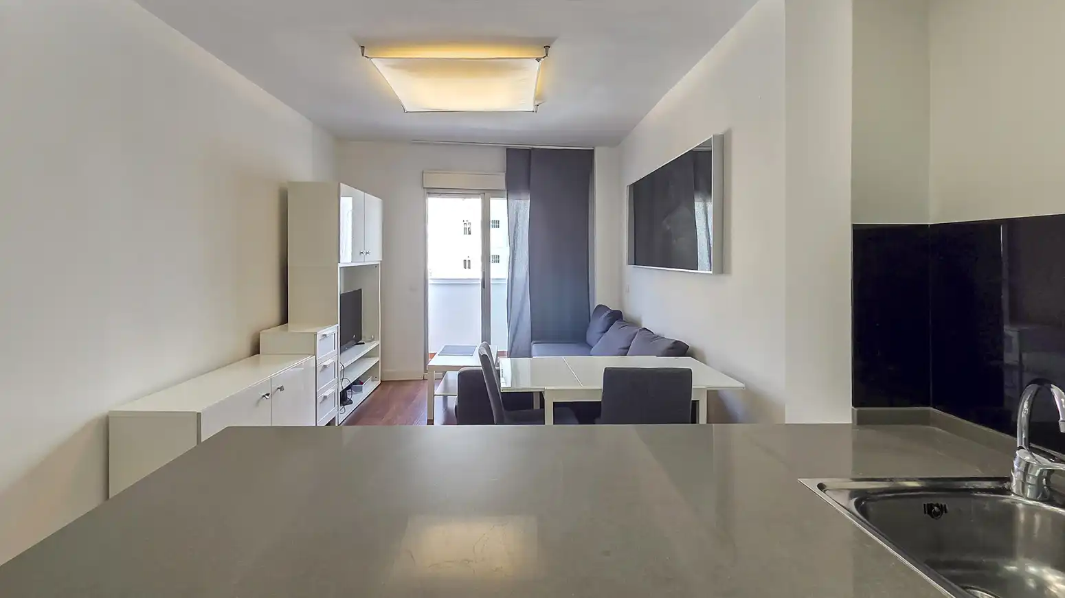 Sala de estar de Piso de alquiler en Valencia con Parquet, Amueblado y Balcón