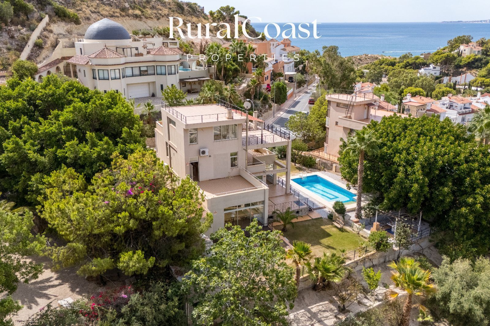 Exterior view of House or chalet for sale in El Campello  with Air Conditioner, Terrace and Swimming Pool