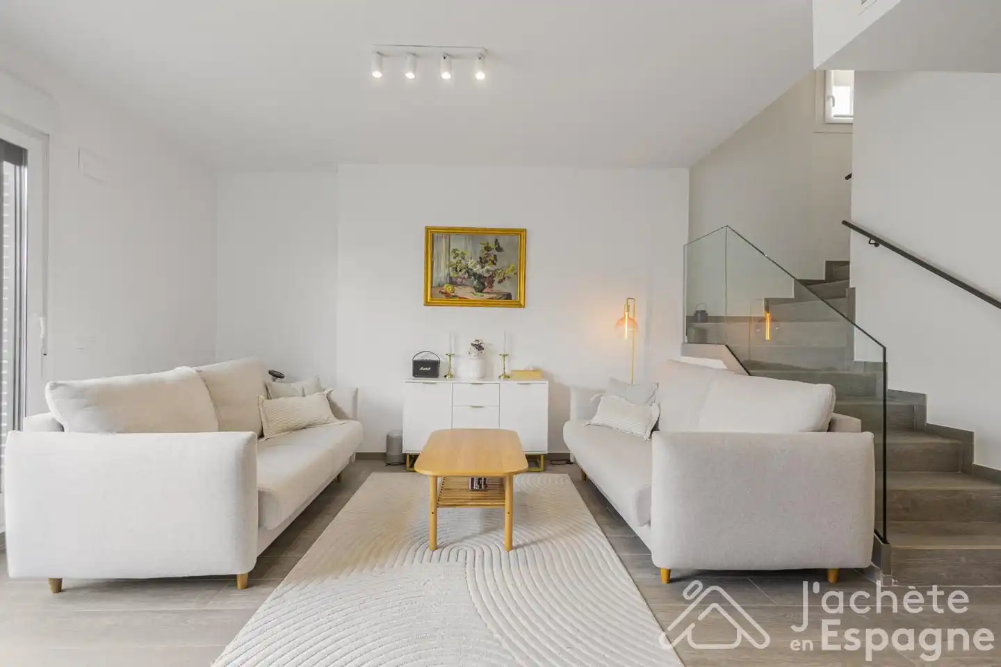 Sala de estar de Casa o chalet en venta en Mutxamel con Aire acondicionado, Jardín privado y Terraza