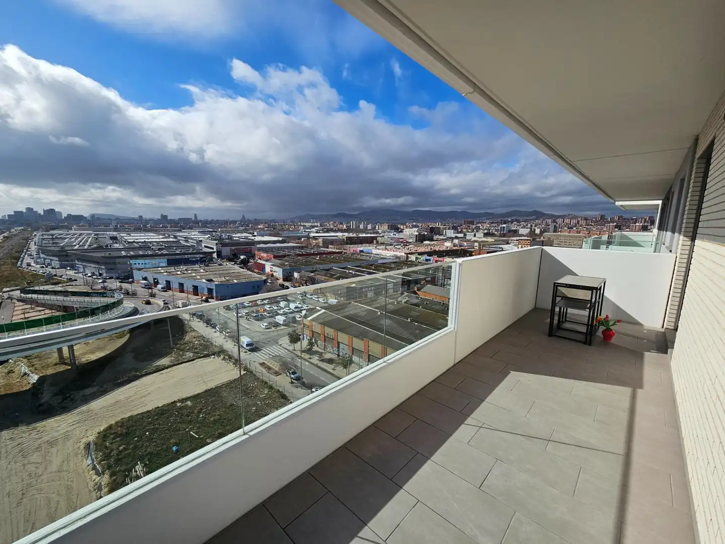 Terrace of Flat for rent in Badalona  with Air Conditioner, Parquet flooring and Terrace