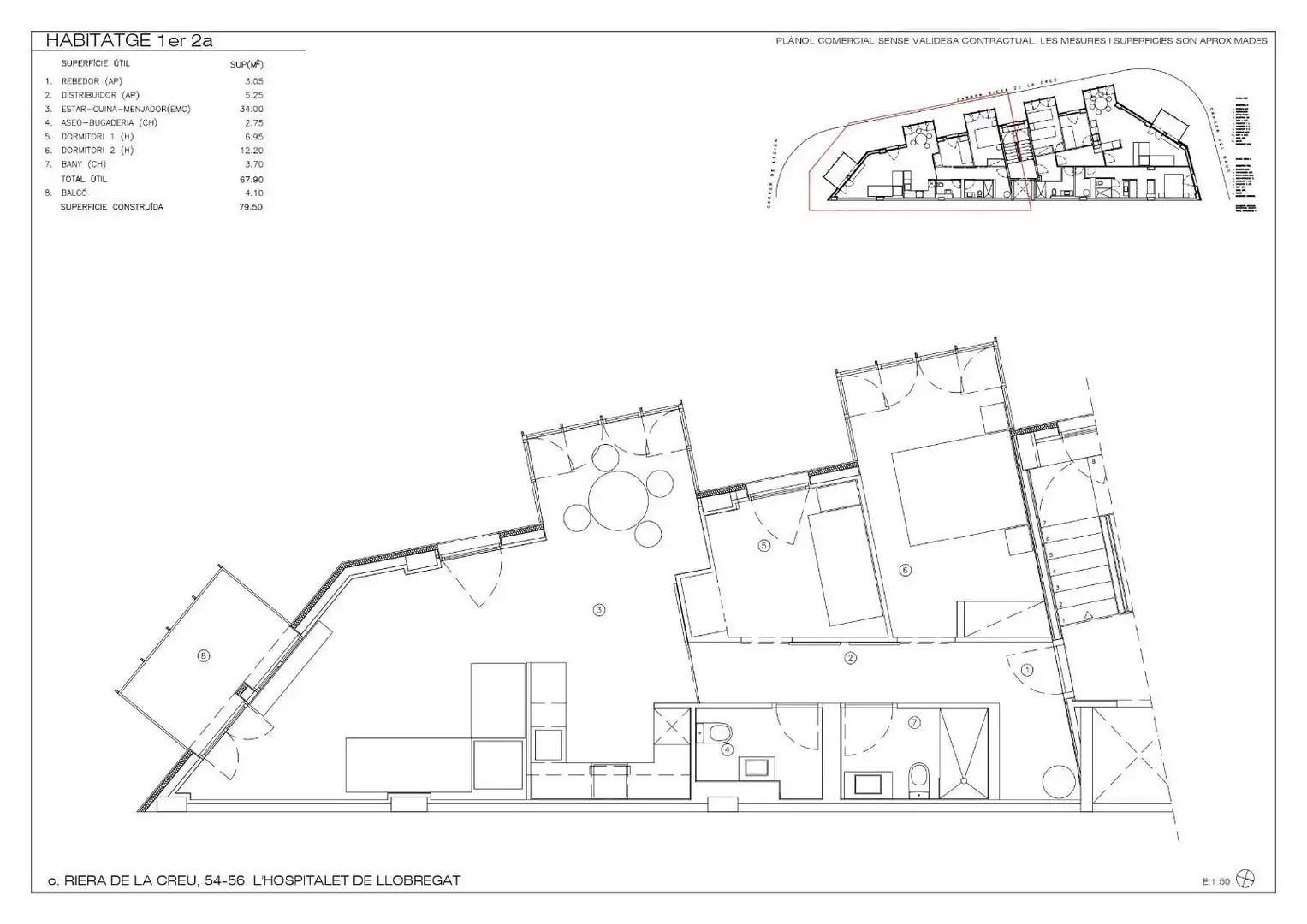 Piso en venta en L'Hospitalet de Llobregat con Calefacción, Terraza y Horno