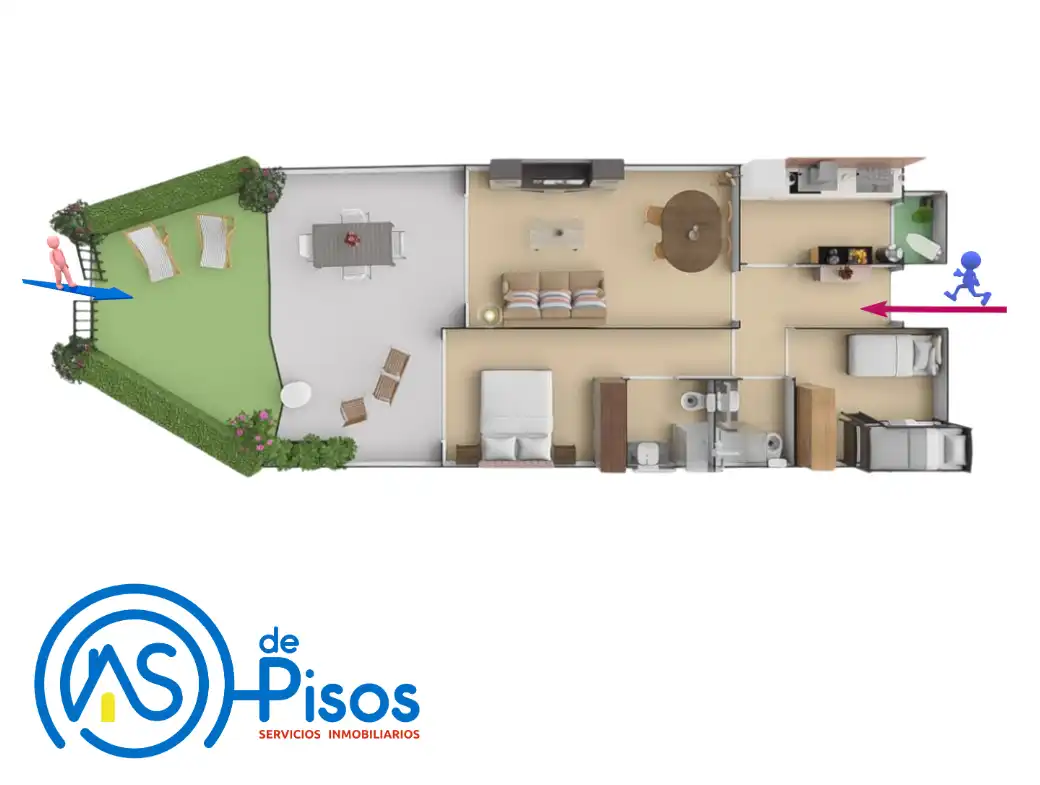 Wohnung zur Miete in Mont-roig del Camp mit Klimaanlage, Heizung und Privatgarten