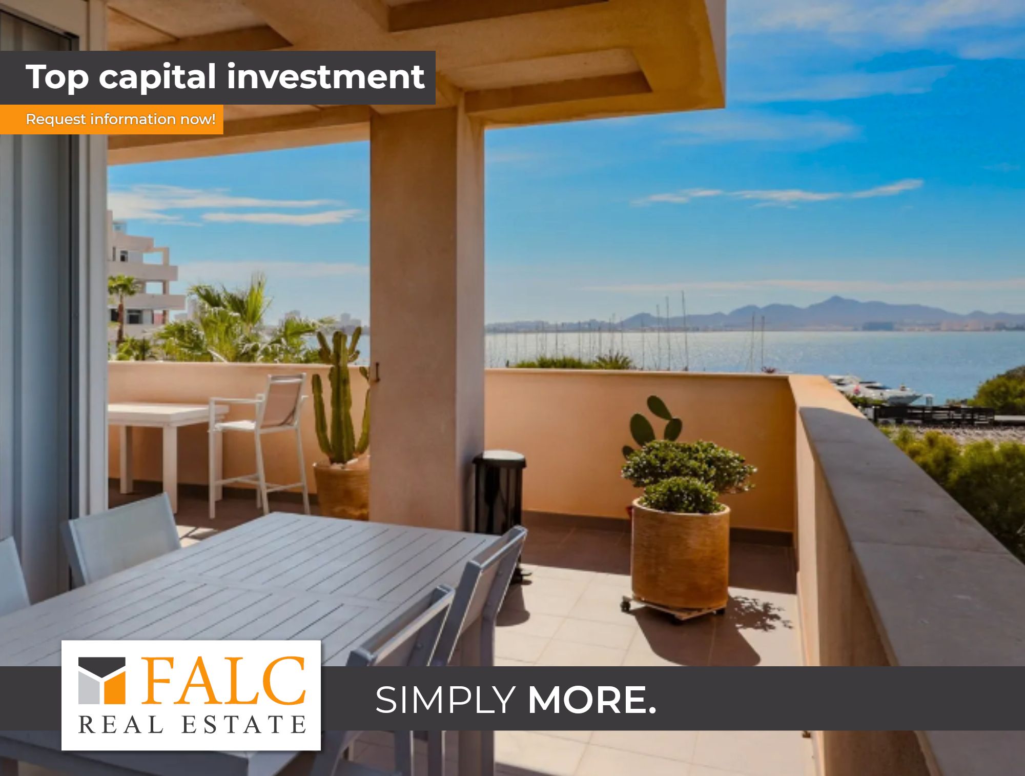 Balcony of Apartment for sale in La Manga del Mar Menor  with Community pool