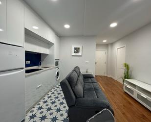 Sala d'estar de Apartament de lloguer en Santiago de Compostela  amb Calefacció, Parquet i Moblat