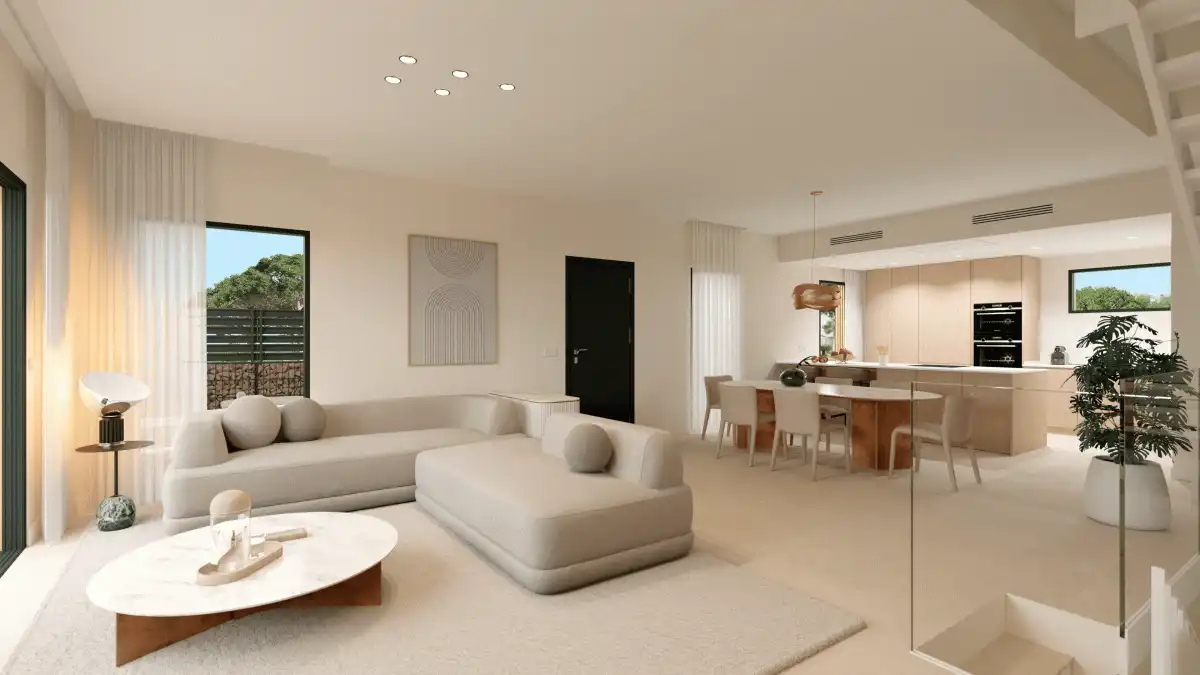 Sala d'estar de Casa o xalet en venda en Sant Joan d'Alacant amb Jardí privat, Terrassa i Internet