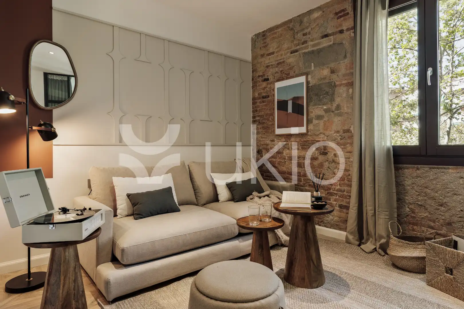 Sala d'estar de Apartament de lloguer en Barcelona amb Aire condicionat, Calefacció i Moblat