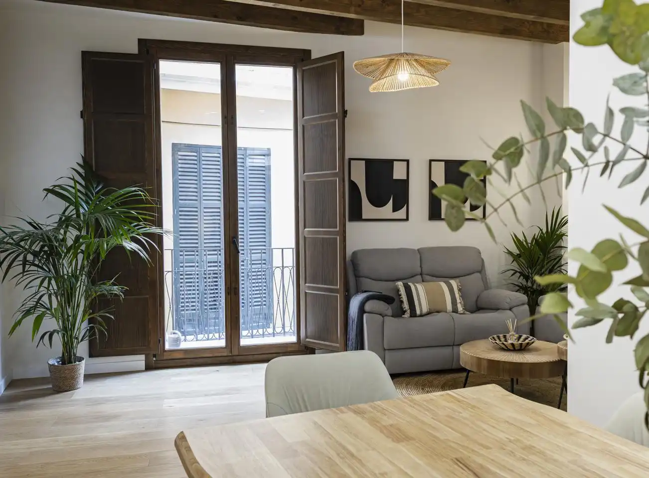 Wohnzimmer von Maisonette zum Verkauf in  Palma de Mallorca mit Klimaanlage, Terrasse und Möbliert
