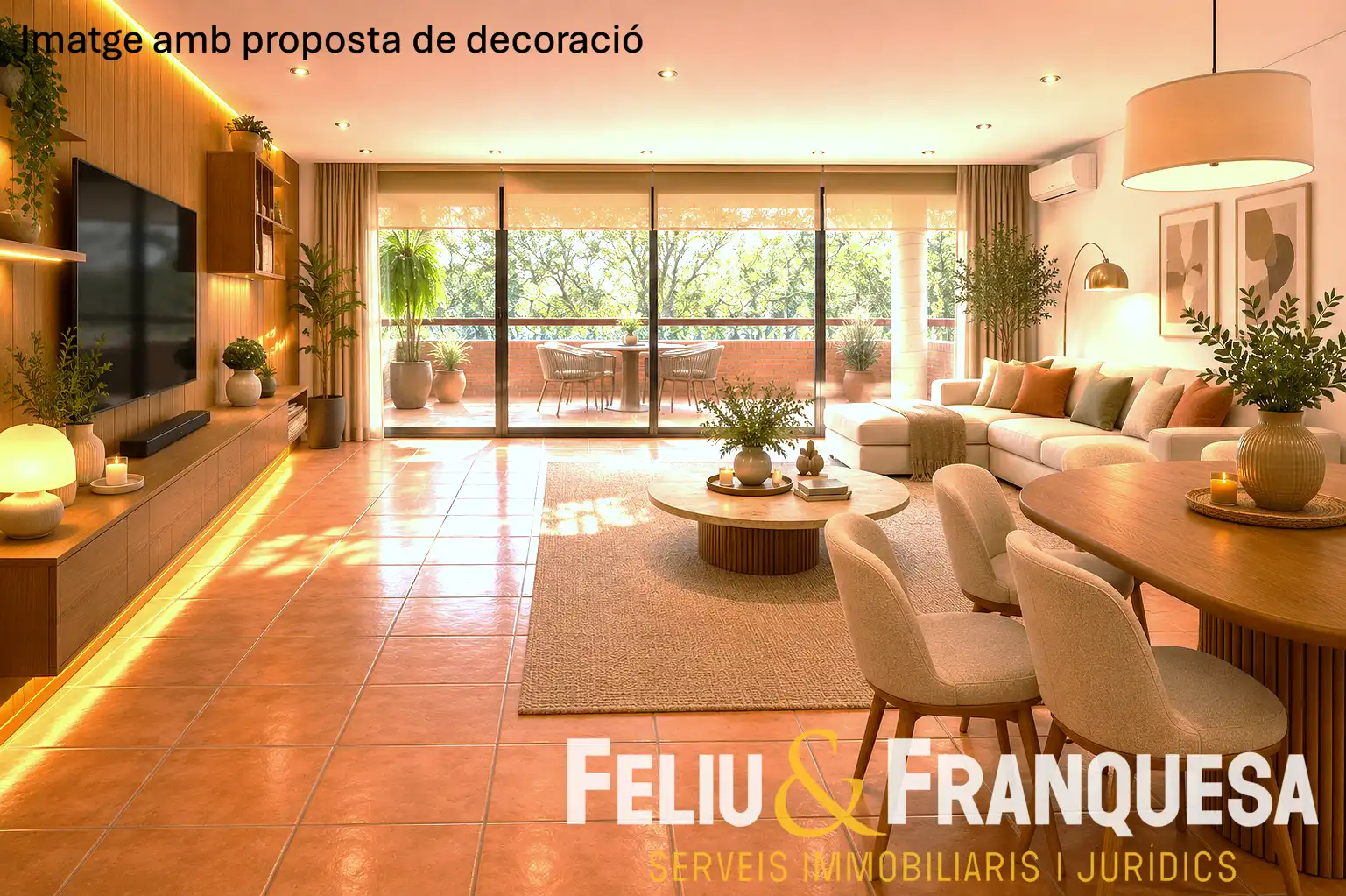 Sala d'estar de Àtic en venda en Sant Cugat del Vallès amb Calefacció, Jardí privat i Terrassa