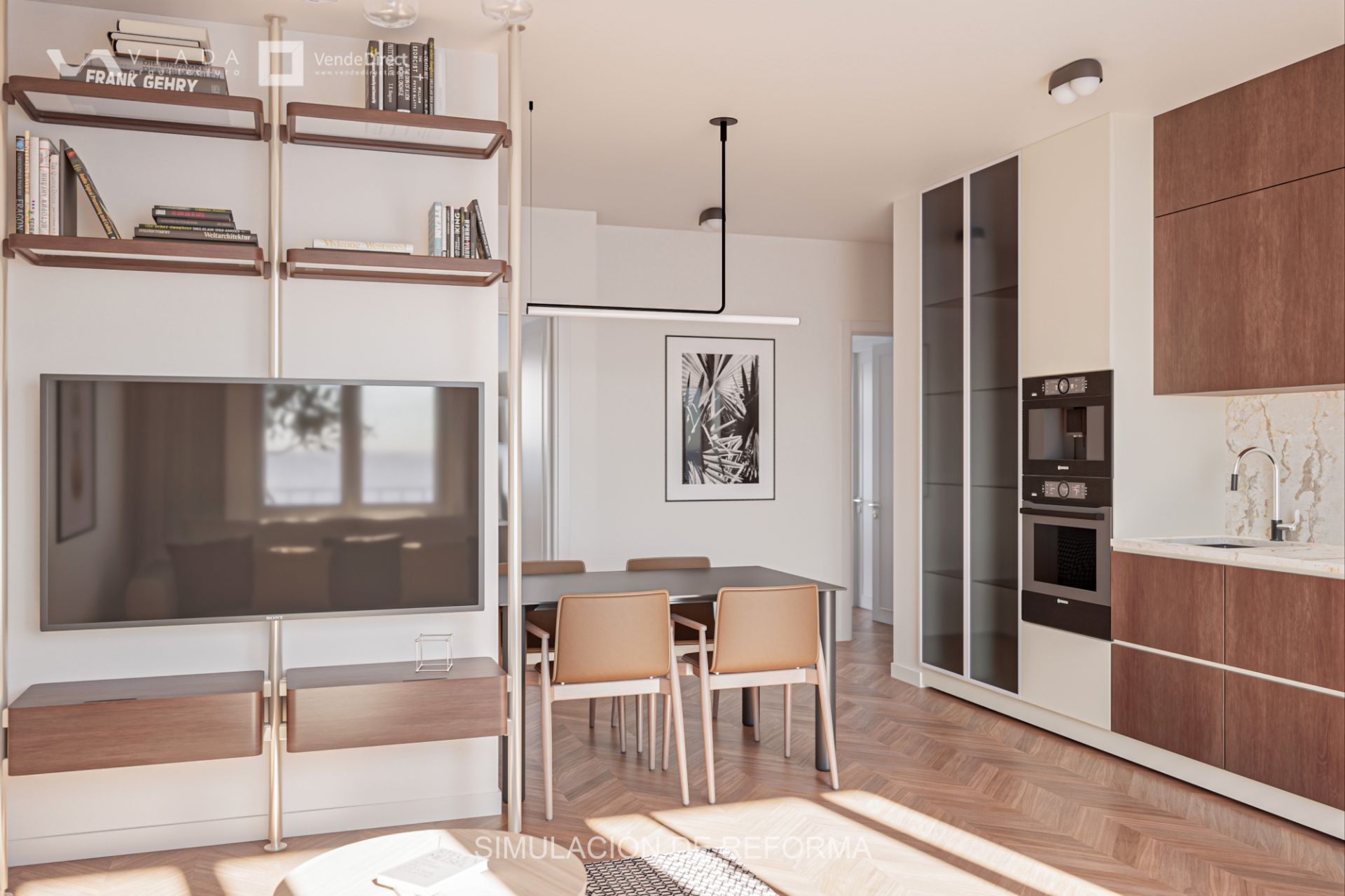 Kitchen of Flat for sale in  Madrid Capital  with Parquet flooring and Terrace