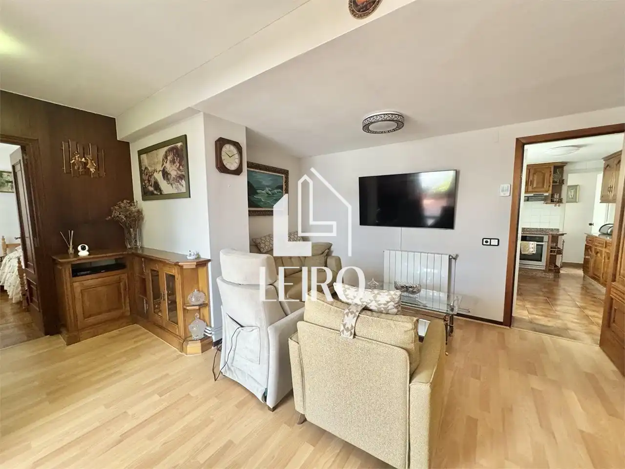 Wohnzimmer von Dachboden zum Verkauf in Vilagarcía de Arousa mit Heizung, Parkett und Terrasse