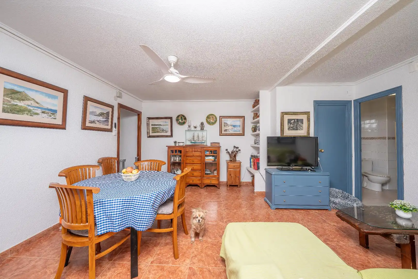 Living room of Flat for sale in Elche / Elx  with Heating, Furnished and Balcony
