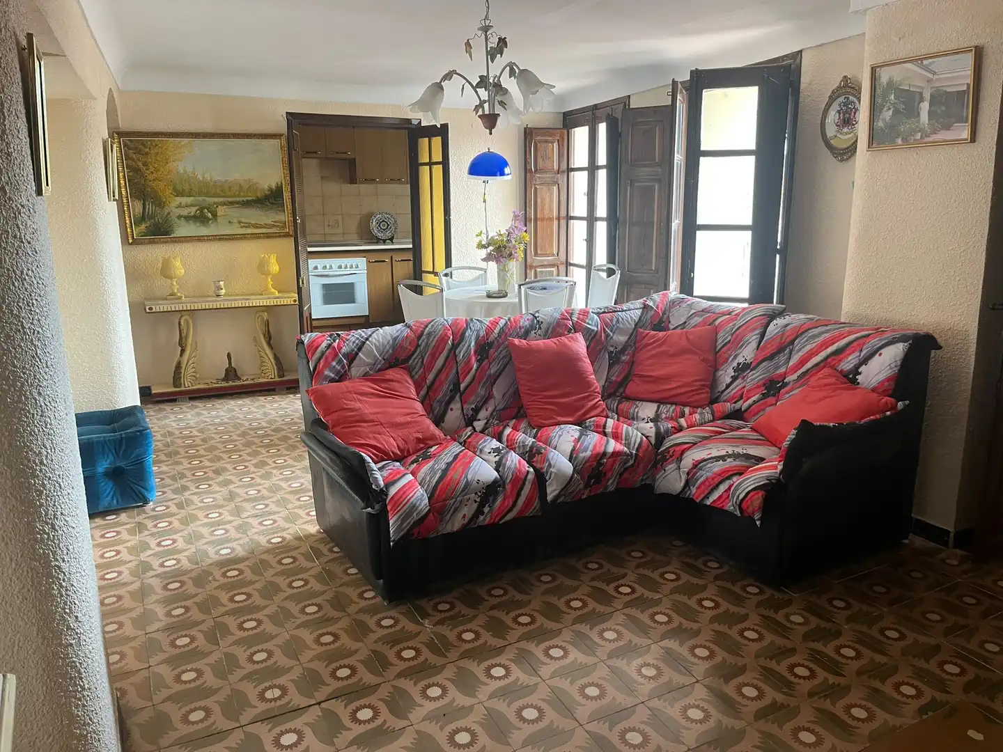 Sala de estar de Casa o chalet en venta en Valdealgorfa con Jardín privado, Terraza y Amueblado