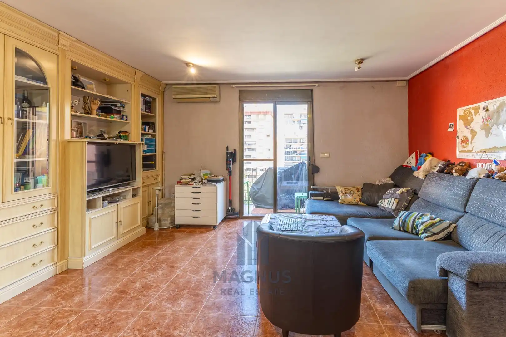 Wohnzimmer von Wohnung zum Verkauf in Valencia mit Klimaanlage und Balkon