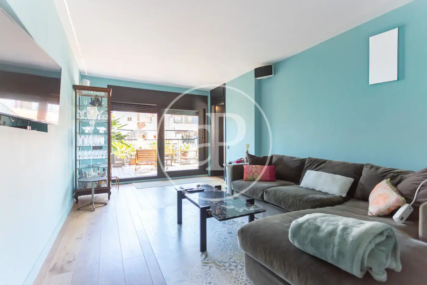 Sala d'estar de Pis en venda en  Barcelona Capital amb Aire condicionat, Calefacció i Terrassa