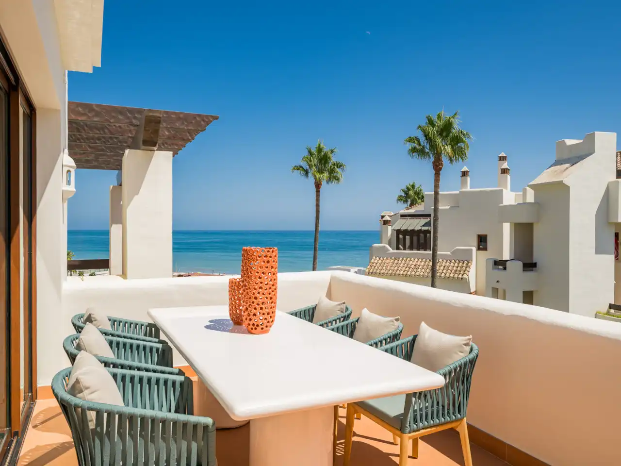 Terrace of Duplexes for sale in Estepona  with Air Conditioner, Heating and Terrace