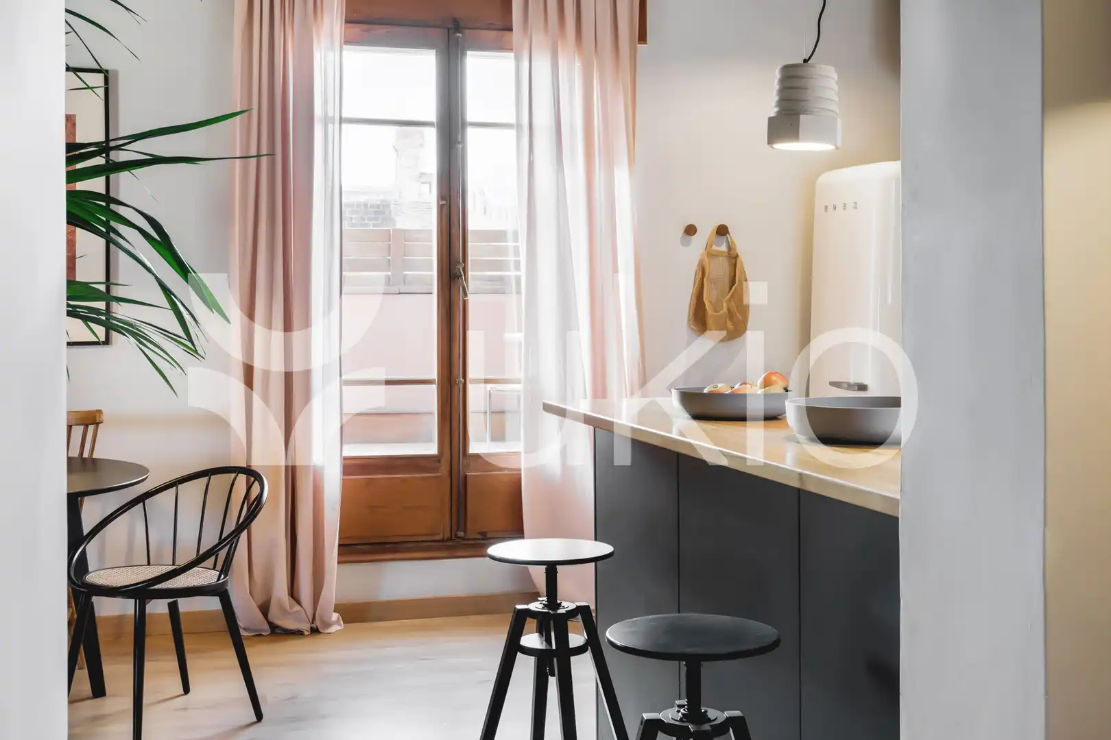 Kitchen of Attic for rent in Barcelona  with Air Conditioner, Heating and Terrace