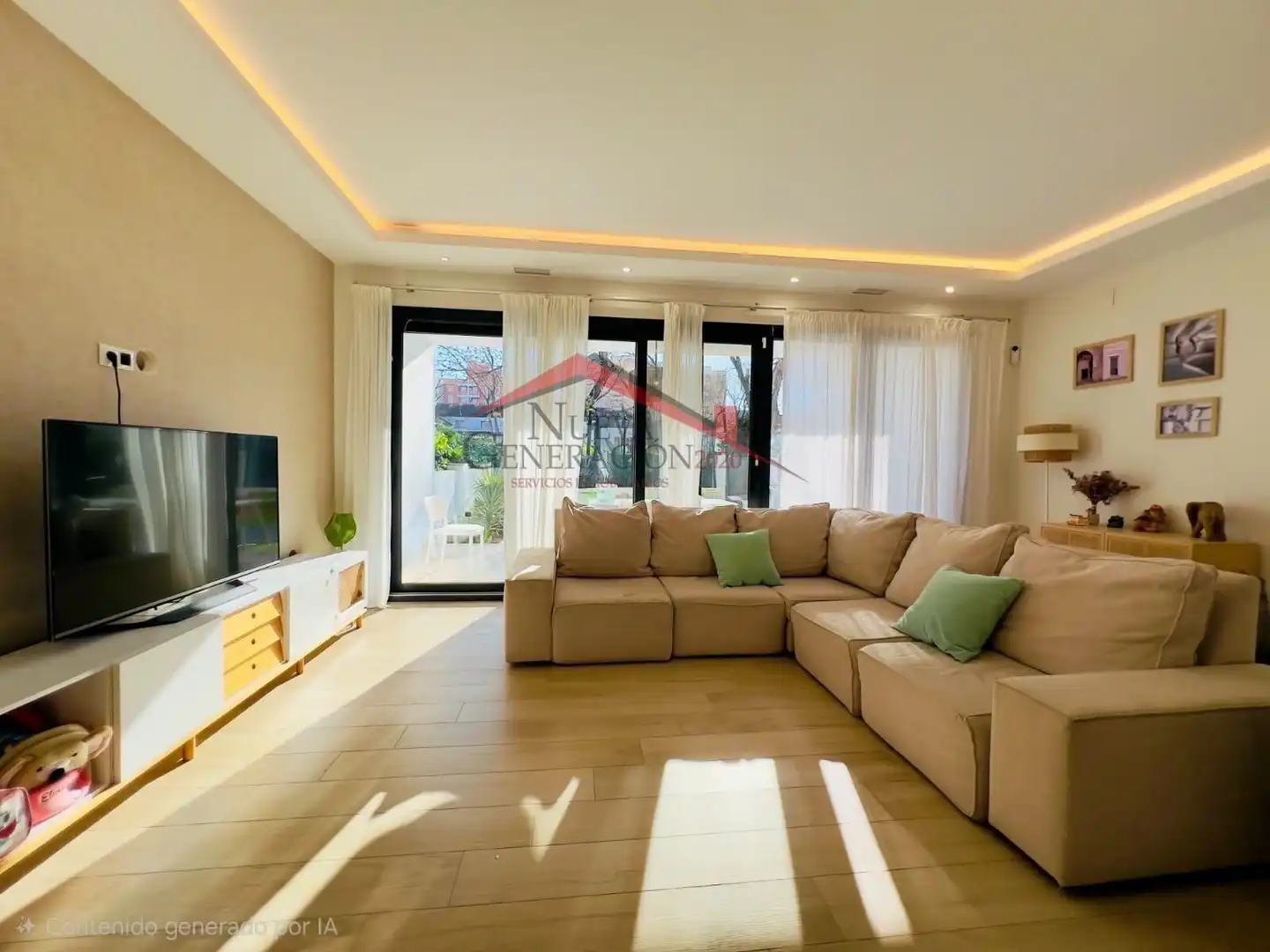 Sala d'estar de Casa o xalet en venda en San Fernando amb Aire condicionat, Jardí privat i Terrassa