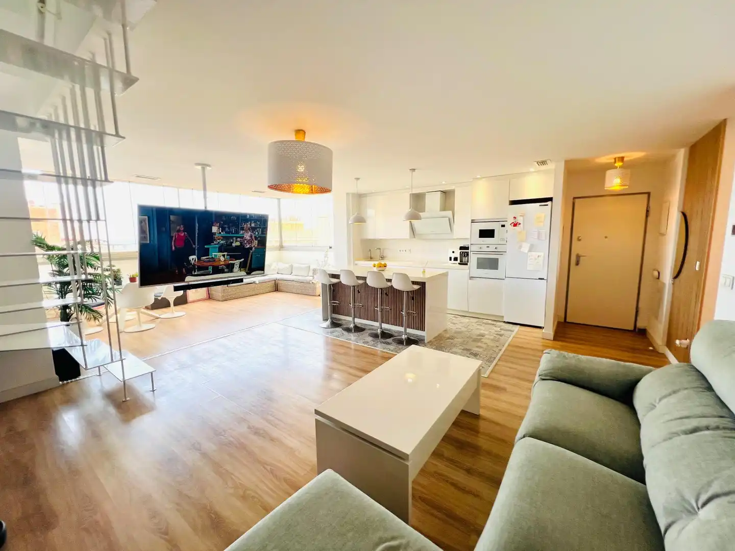 Living room of Attic for sale in Elche / Elx  with Air Conditioner, Heating and Private garden