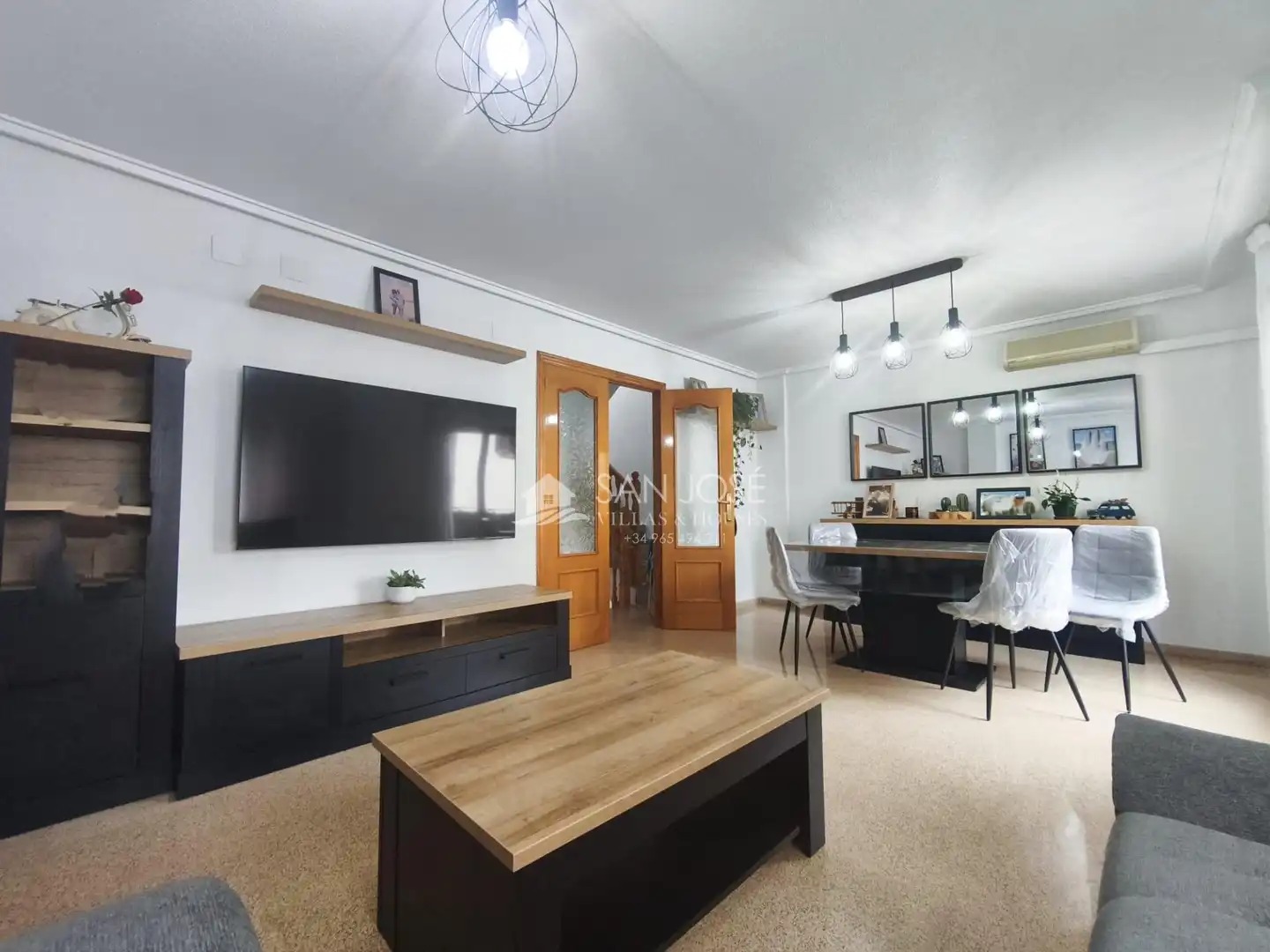 Sala de estar de Casa o chalet en venta en Aspe con Terraza, Trastero y Amueblado
