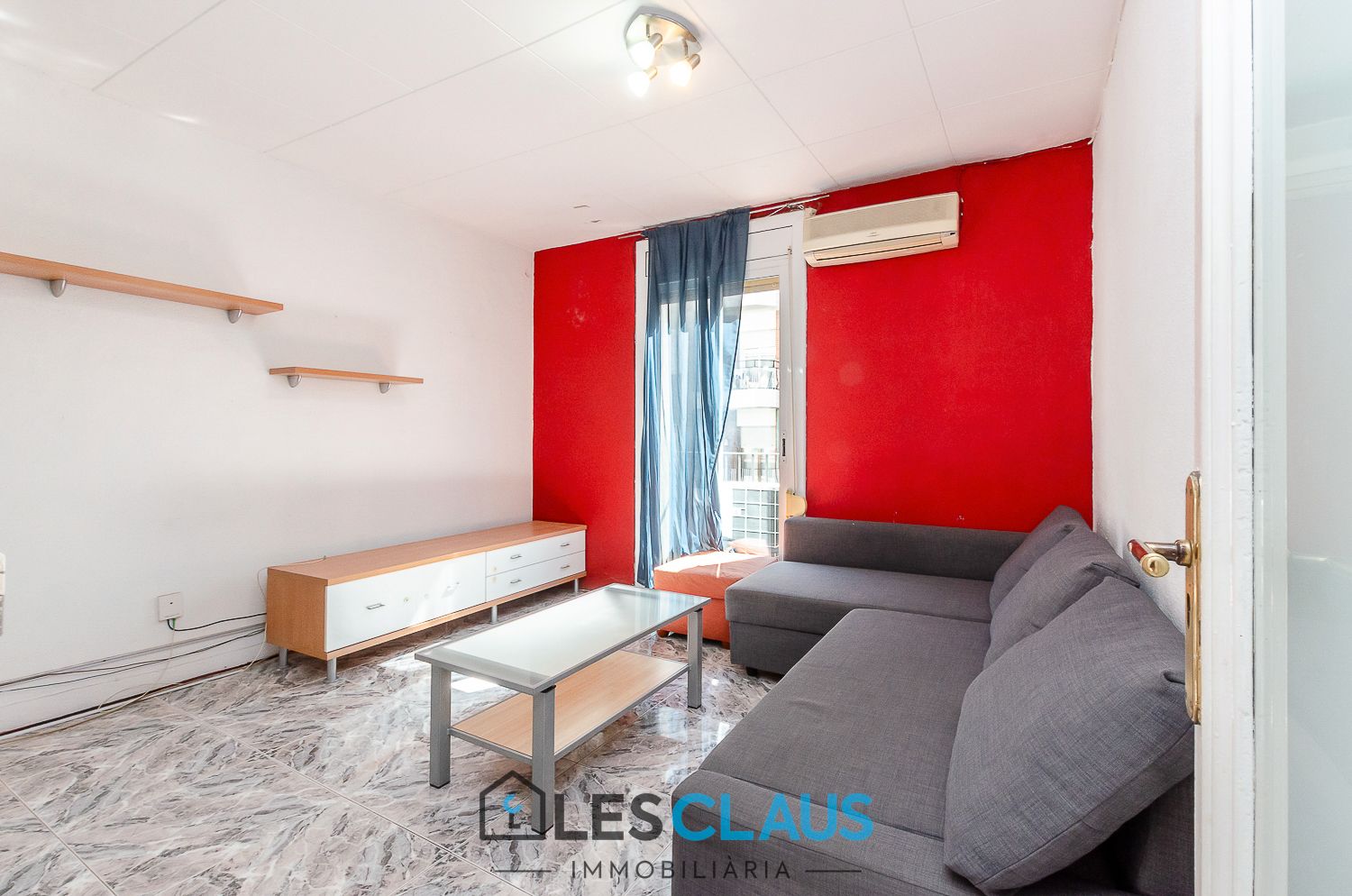 Sala d'estar de Pis en venda en  Barcelona Capital amb Aire condicionat