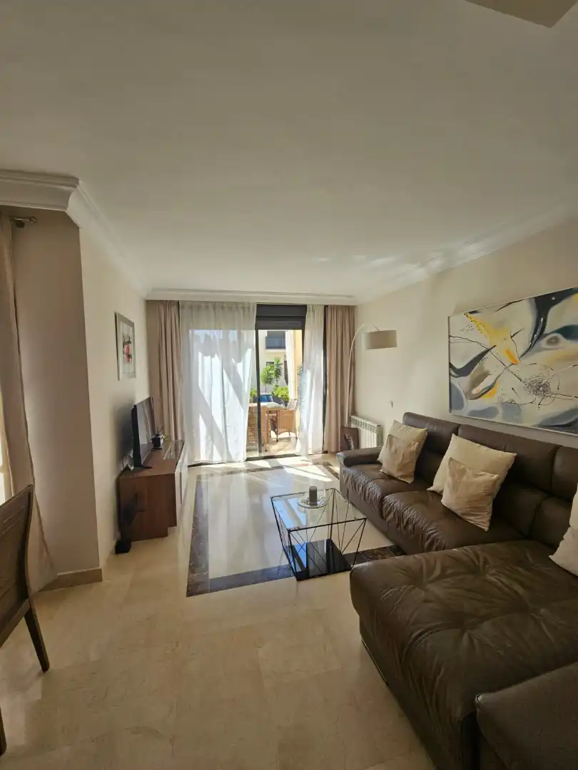 Sala d'estar de Casa adosada de lloguer en San Javier amb Aire condicionat, Jardí privat i Terrassa