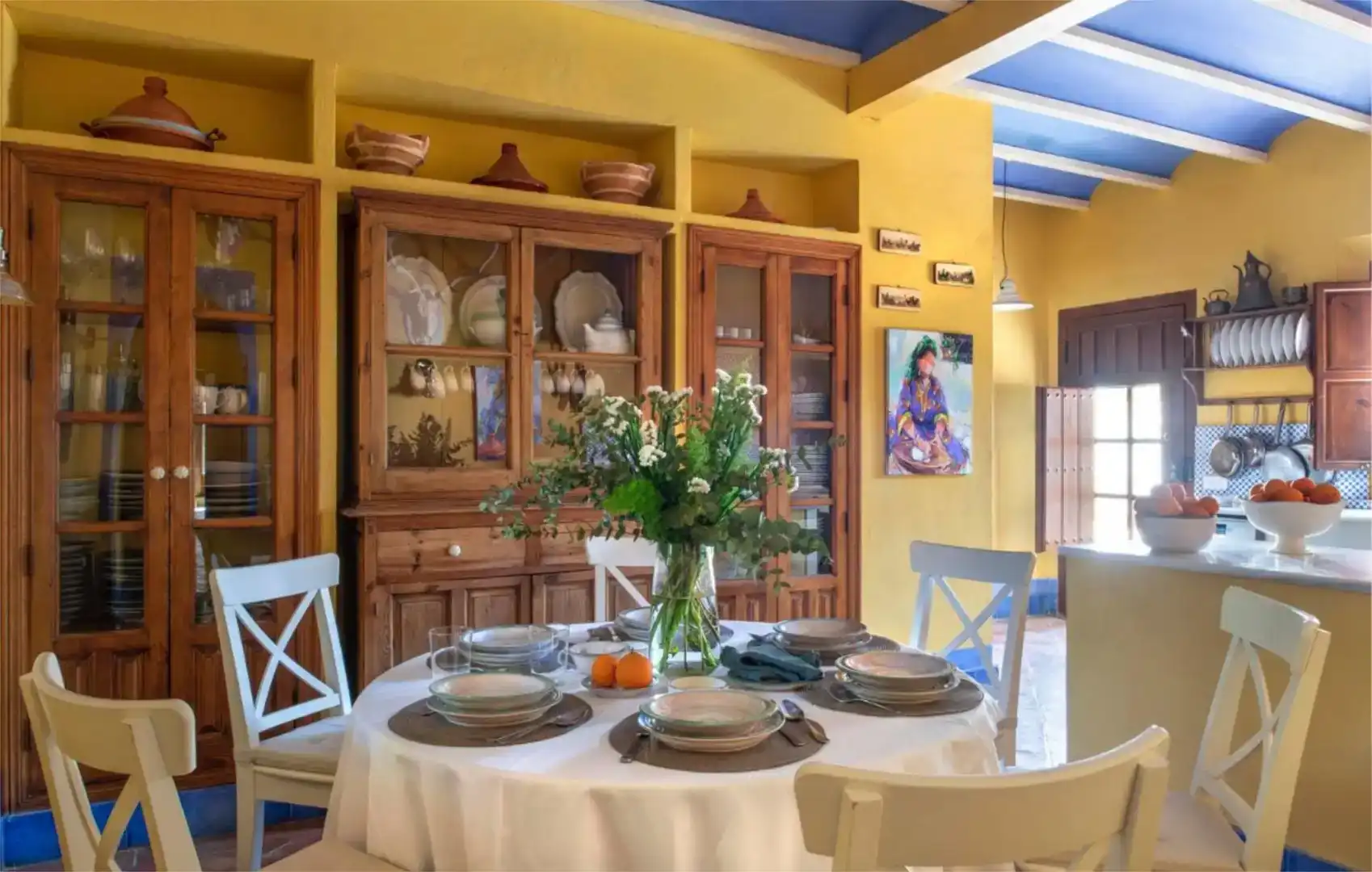 Menjador de Finca rústica en venda en Mairena del Aljarafe amb Aire condicionat, Jardí privat i Parquet