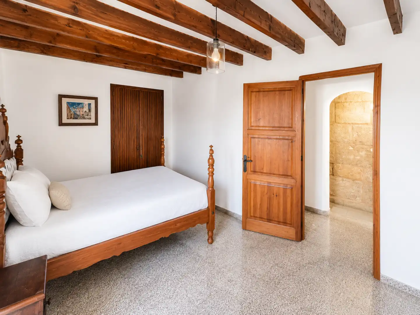 Habitación de Casa adosada de alquiler en Pollença con Aire acondicionado, Calefacción y Terraza