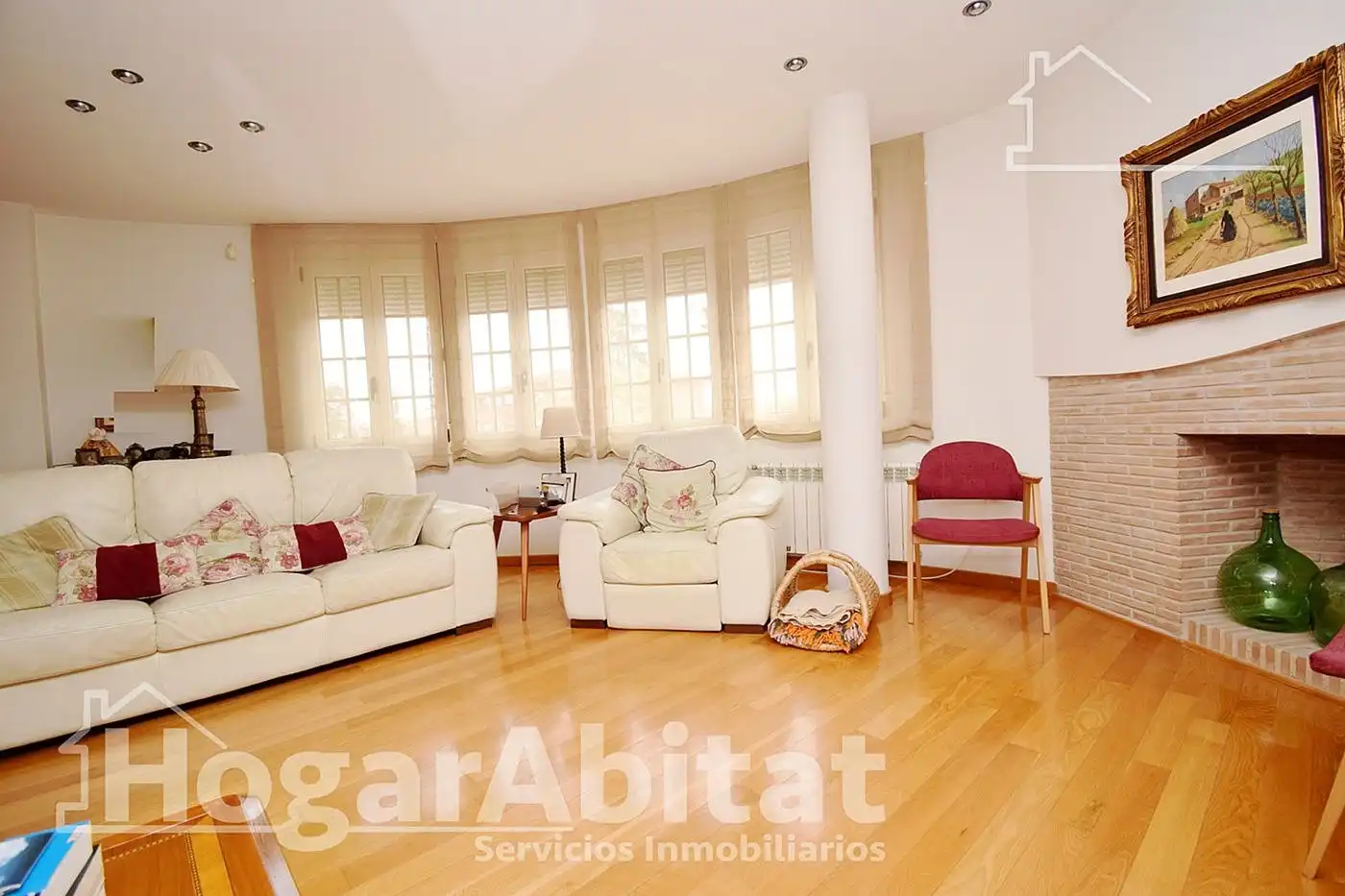 Wohnzimmer von Einfamilien-Reihenhaus zum Verkauf in Vila-real mit Klimaanlage, Privatgarten und Terrasse