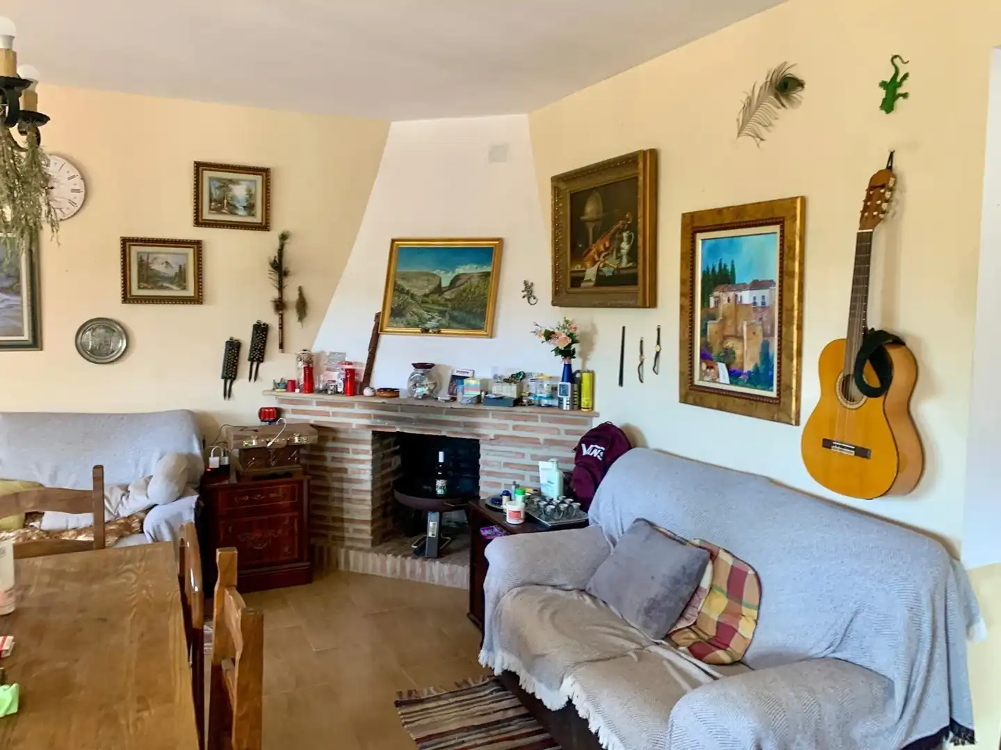 Sala de estar de Casa o chalet en venta en Canillas de Aceituno con Aire acondicionado, Jardín privado y Terraza