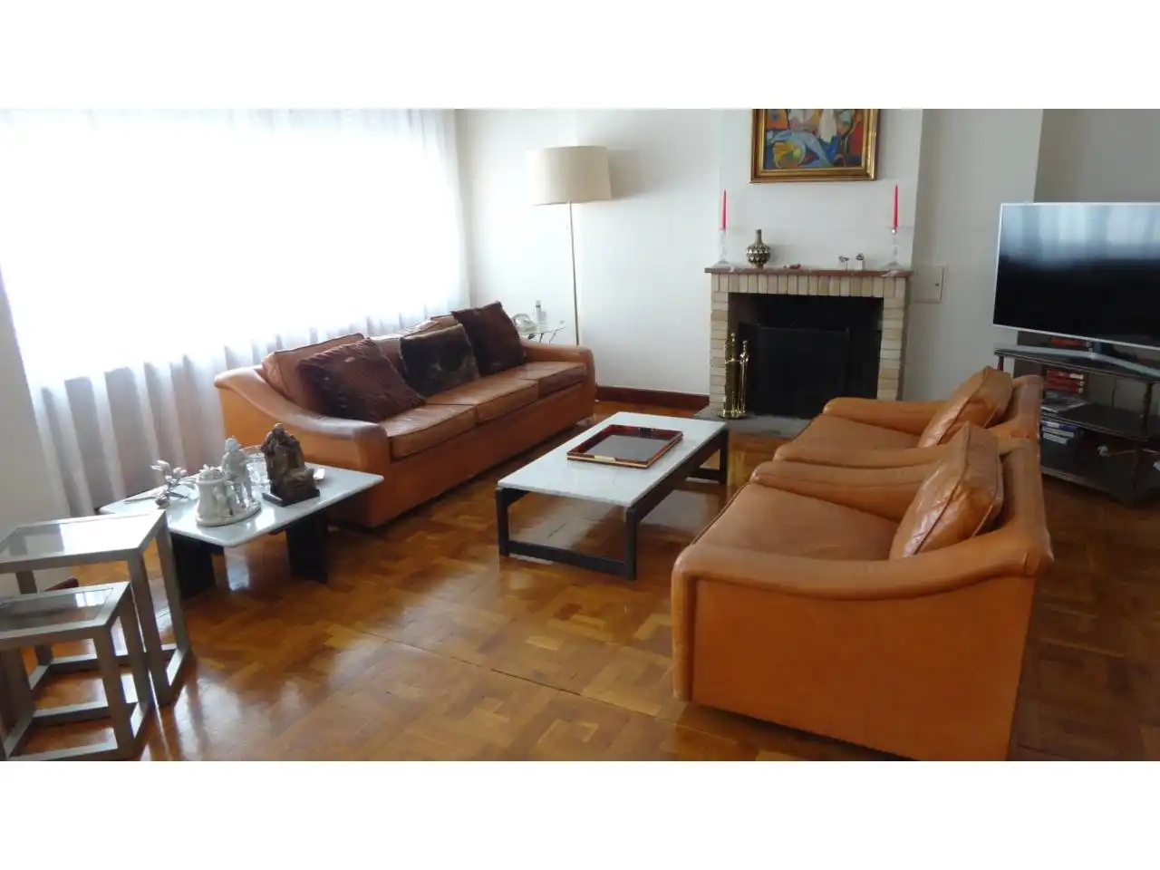 Sala de estar de Piso en venta en  Pamplona / Iruña con Calefacción, Parquet y Trastero