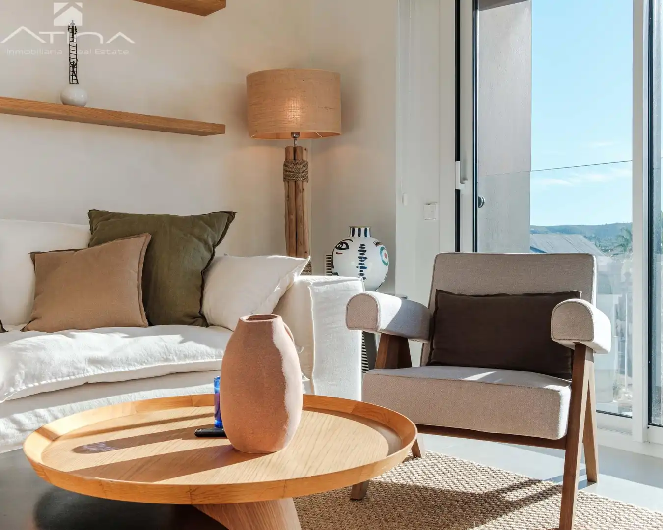 Sala de estar de Ático en venta en Jávea / Xàbia con Aire acondicionado, Calefacción y Jardín privado
