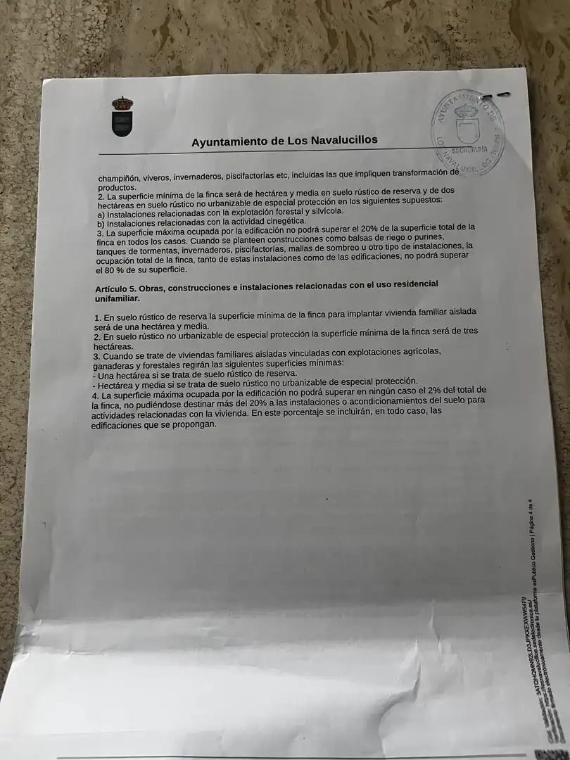 Terreno en venta en Los Navalucillos