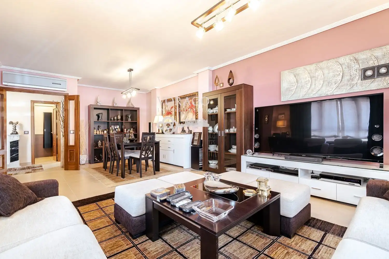 Sala de estar de Casa o chalet en venta en Meco con Jardín privado y Piscina