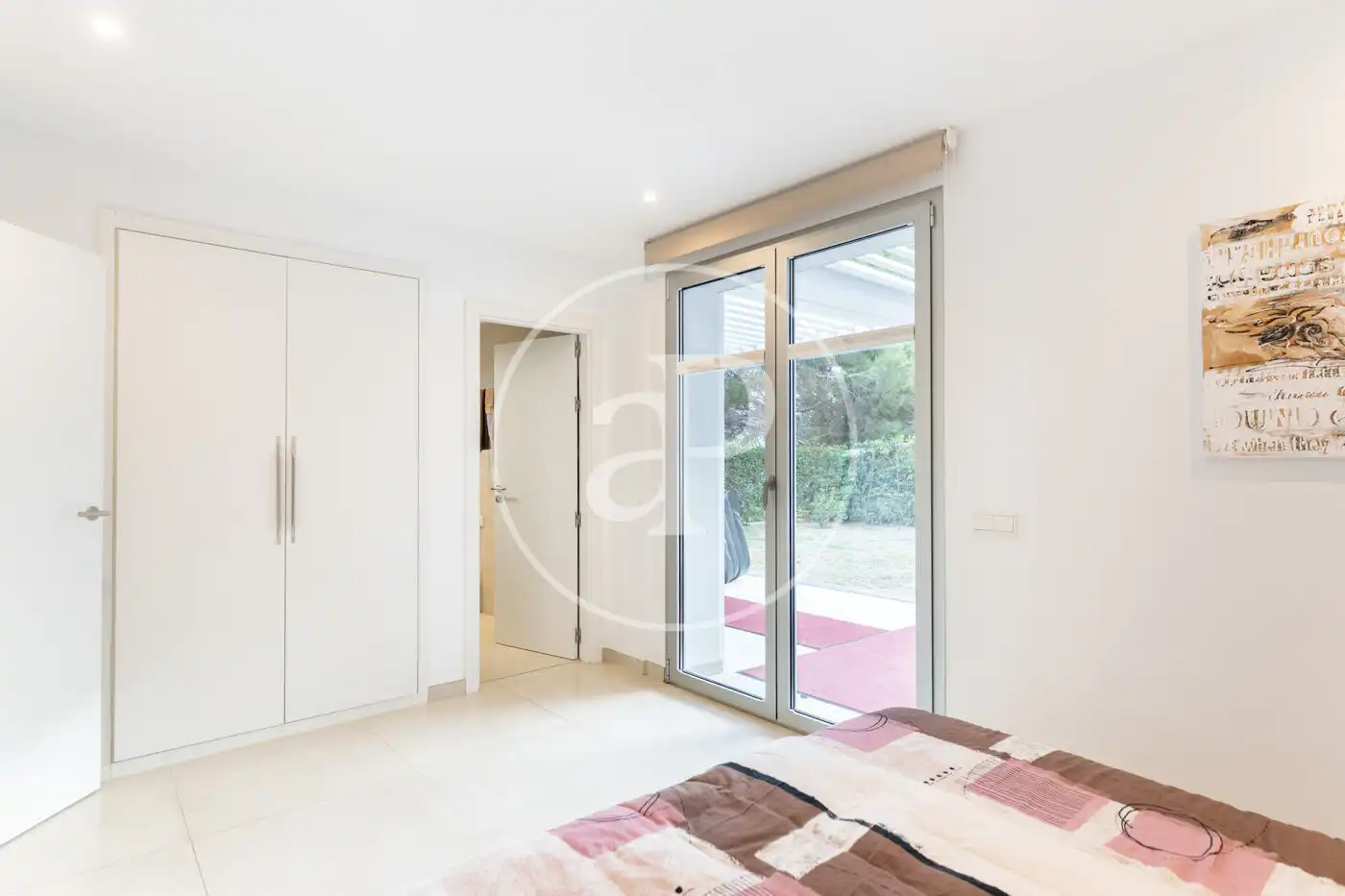 Schlafzimmer von Einfamilien-Reihenhaus zum Verkauf in  Palma de Mallorca mit Klimaanlage, Heizung und Privatgarten
