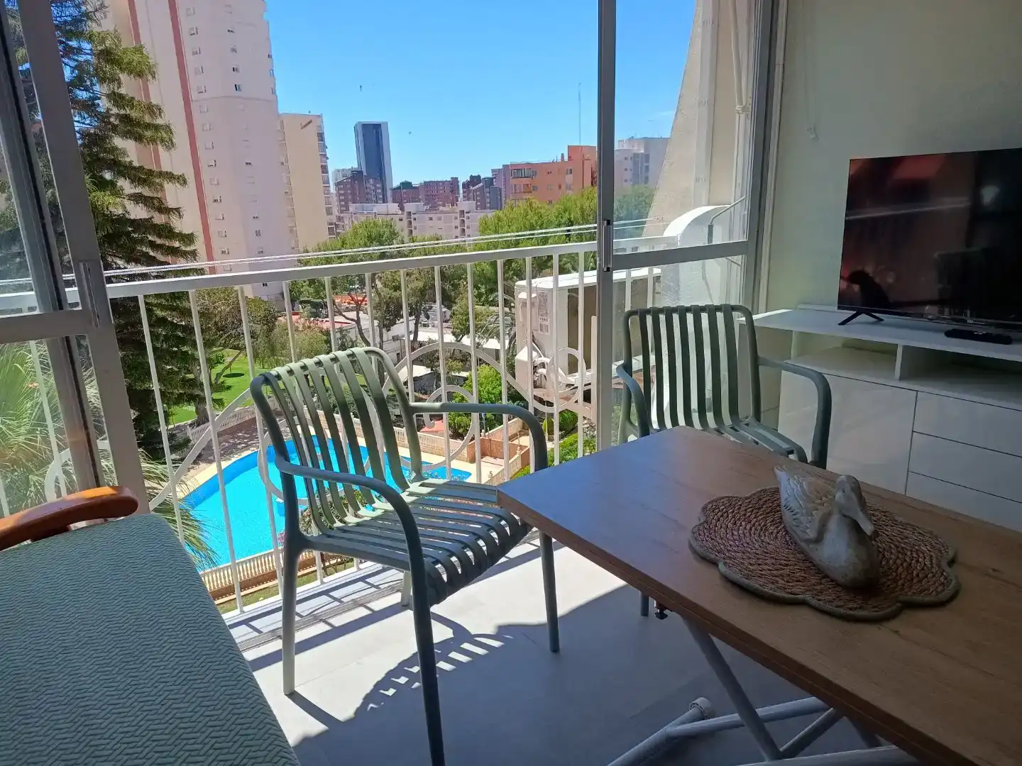 Terrasse von Wohnungen zur Miete in Benidorm mit Klimaanlage, Schwimmbad und Balkon