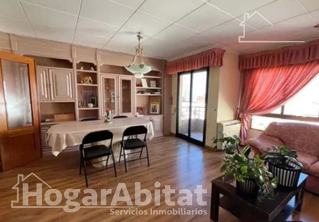 Sala de estar de Piso en venta en Sueca con Trastero, Amueblado y Balcón