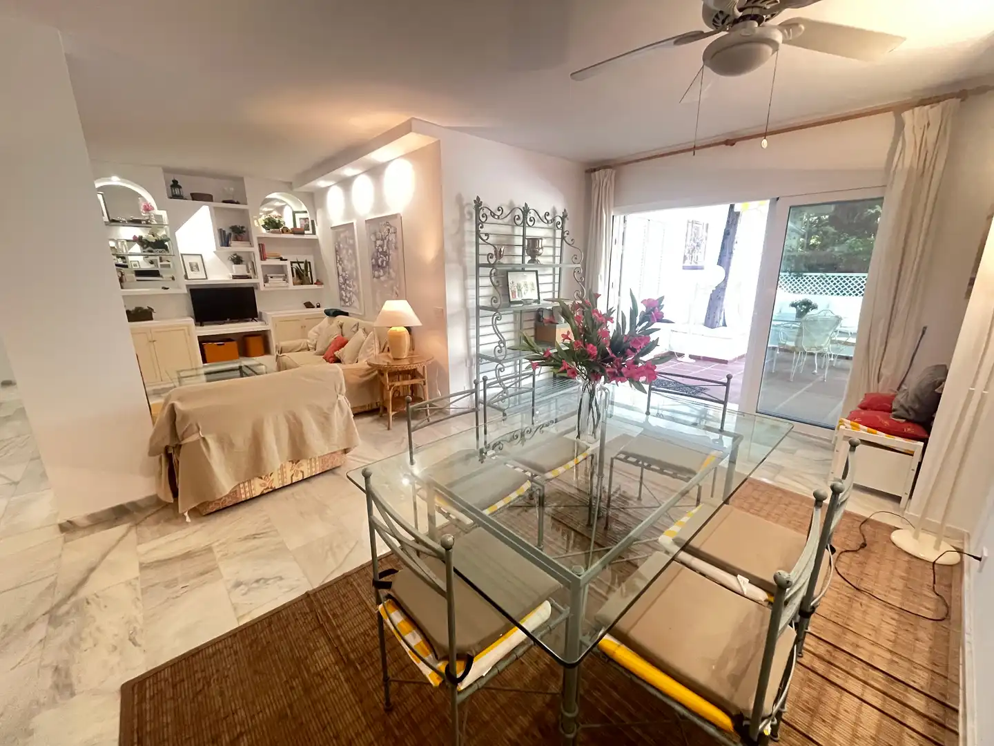 Dining room of Flat for rent in Marbella  with Air Conditioner, Heating and Furnished