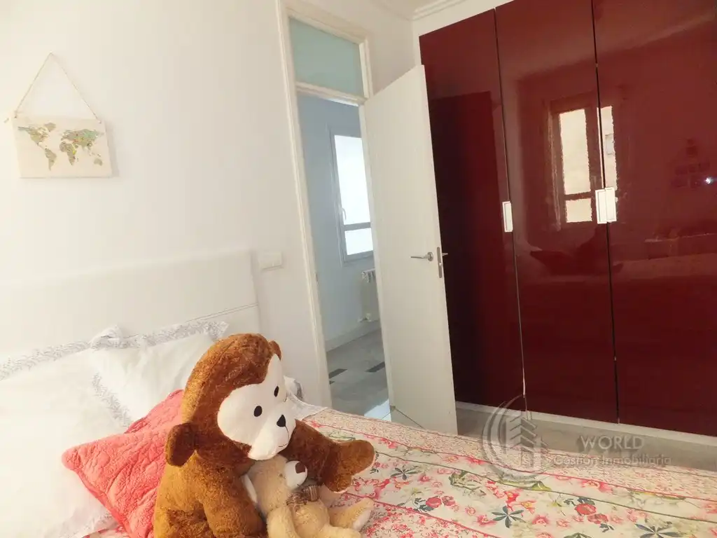 Schlafzimmer von Wohnung zur Miete in Madrid mit Heizung, Möbliert und Ofen
