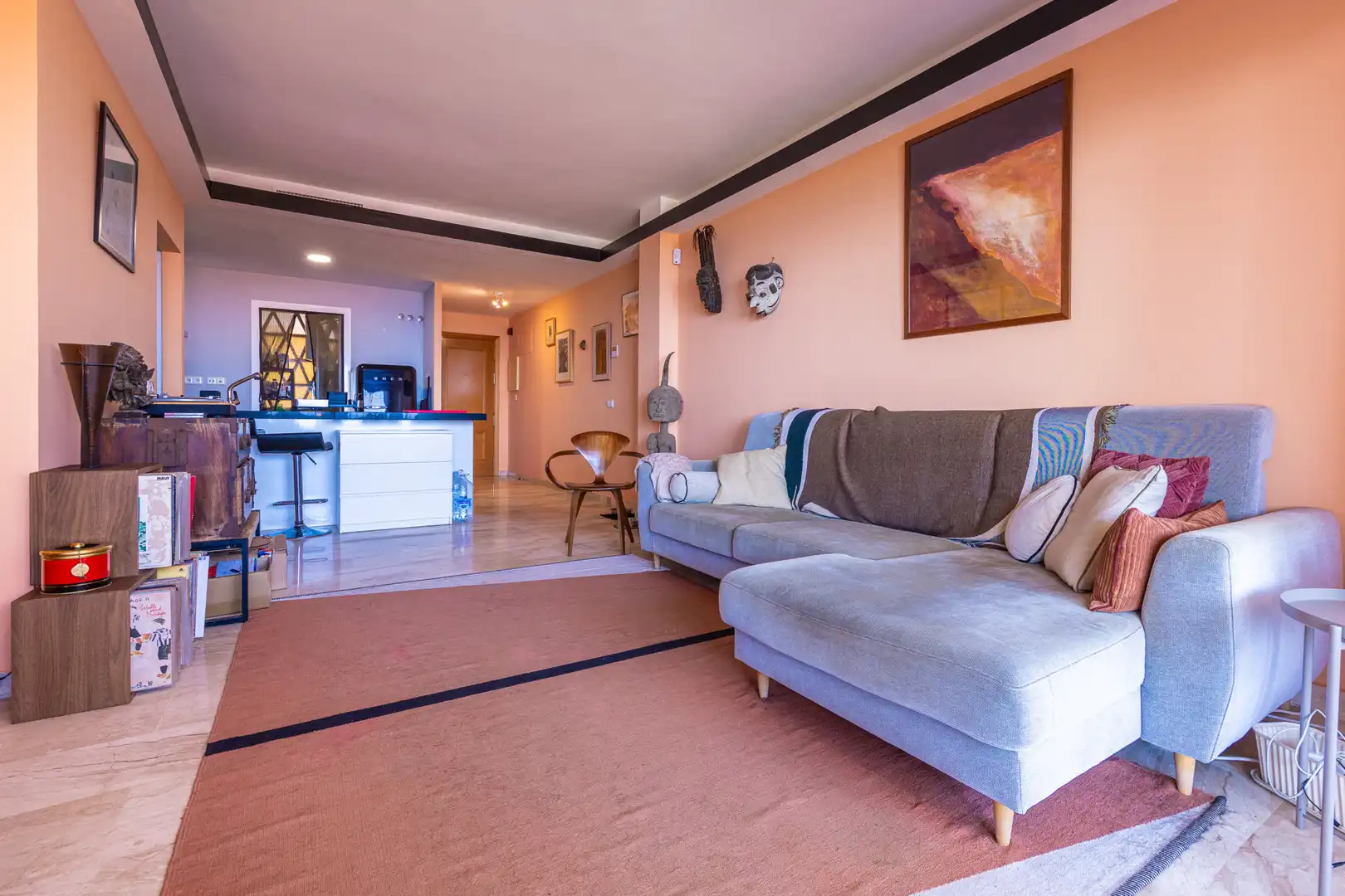 Sala de estar de Apartamento en venta en Mijas con Aire acondicionado, Terraza y Piscina