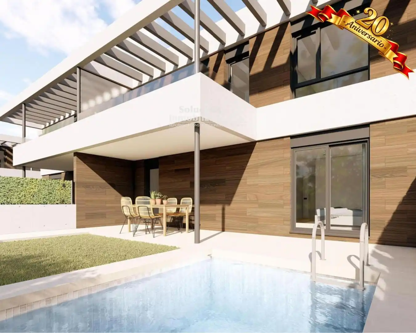 Terrasse von Einfamilien-Reihenhaus zum Verkauf in Santa Marta de Tormes mit Heizung, Privatgarten und Terrasse