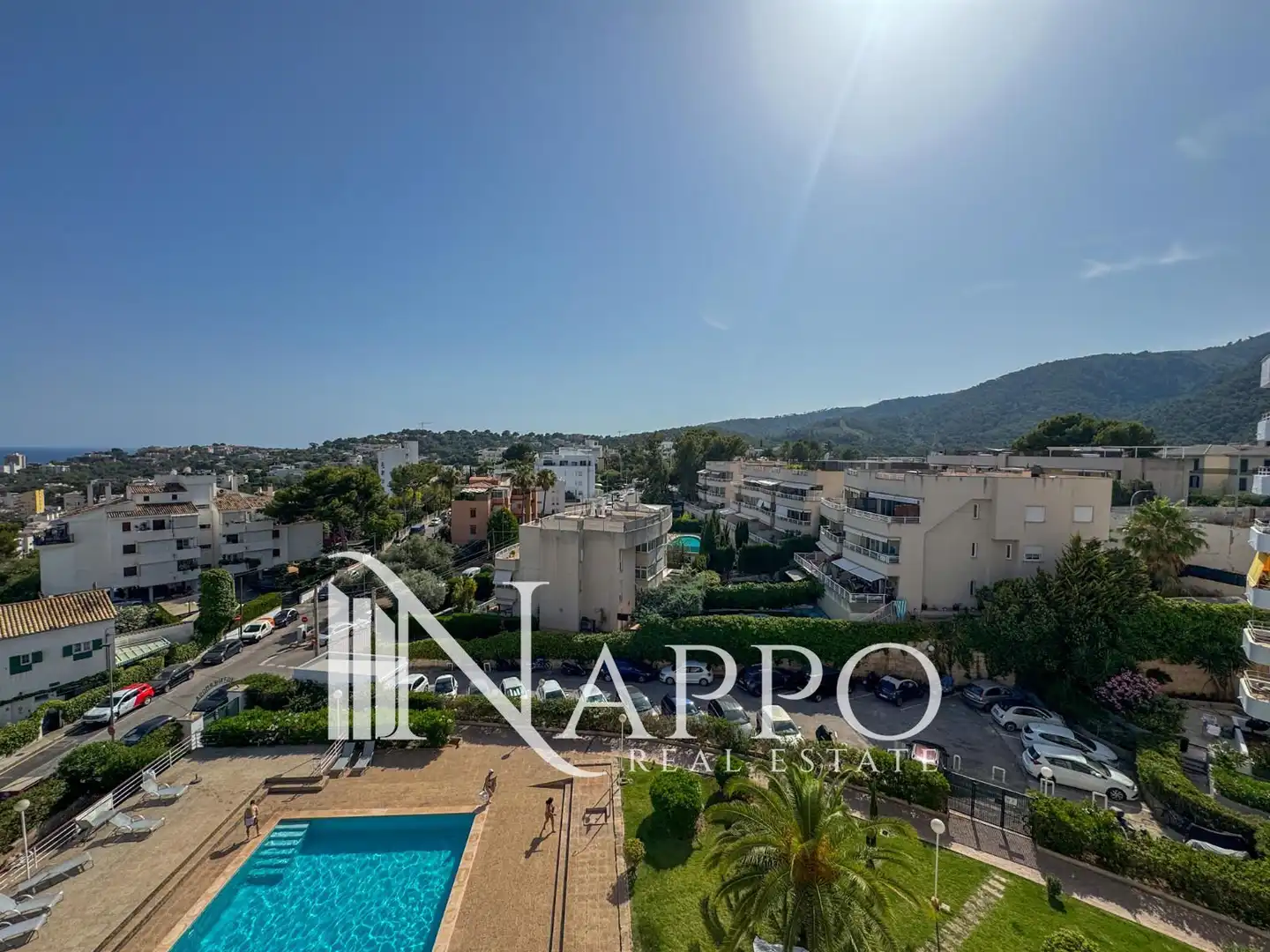 Außenansicht von Wohnung zur Miete in  Palma de Mallorca mit Klimaanlage, Heizung und Terrasse