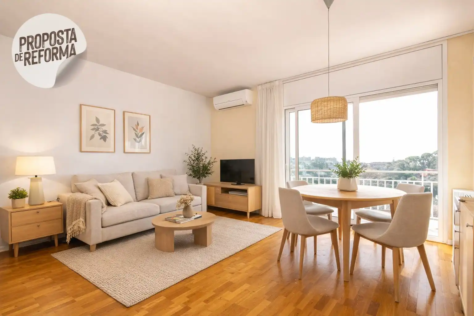 Living room of Flat for sale in Sant Just Desvern  with Air Conditioner, Heating and Terrace