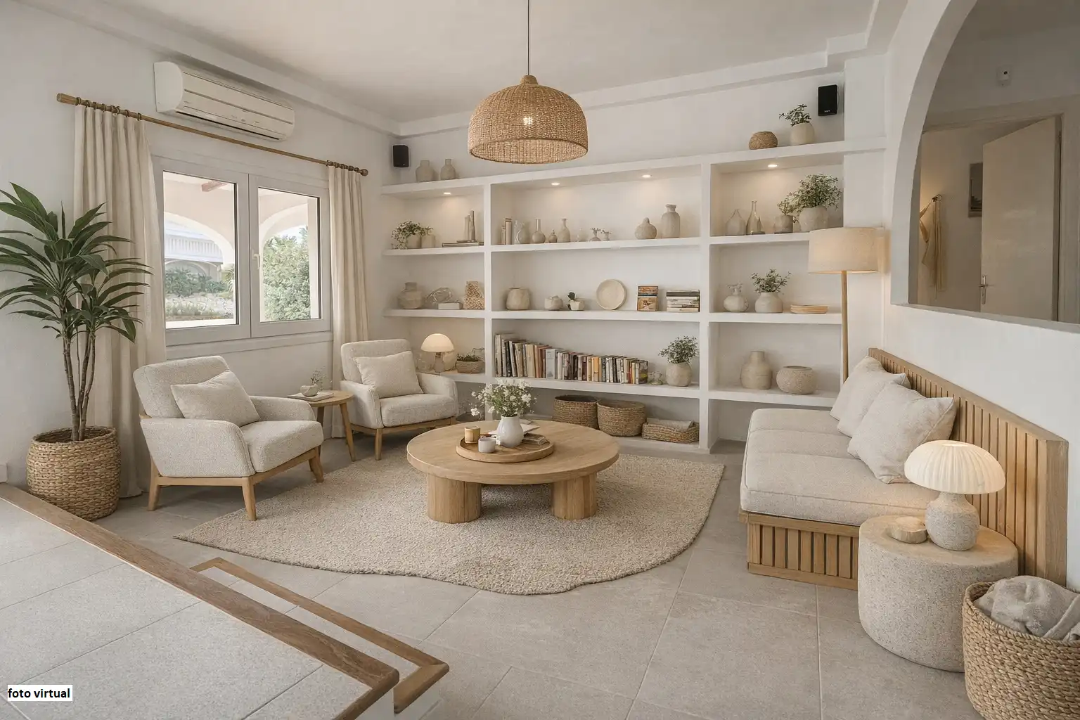 Sala d'estar de Casa o xalet en venda en Llucmajor amb Aire condicionat, Jardí privat i Terrassa