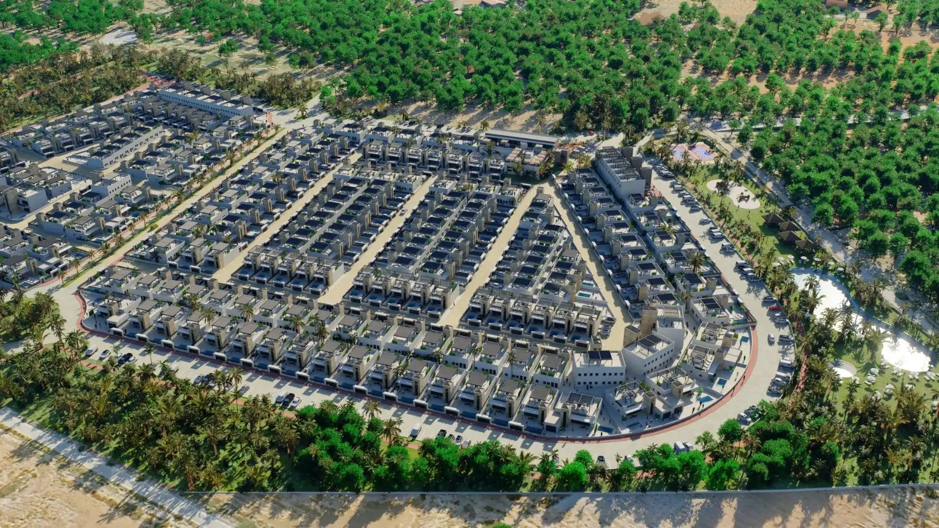 Vista exterior de Ático en venta en Fuente Álamo de Murcia con Aire acondicionado, Terraza y Piscina