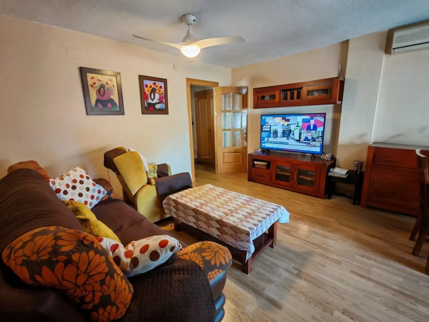 Wohnzimmer von Wohnung zum Verkauf in Móstoles mit Heizung, Parkett und Terrasse