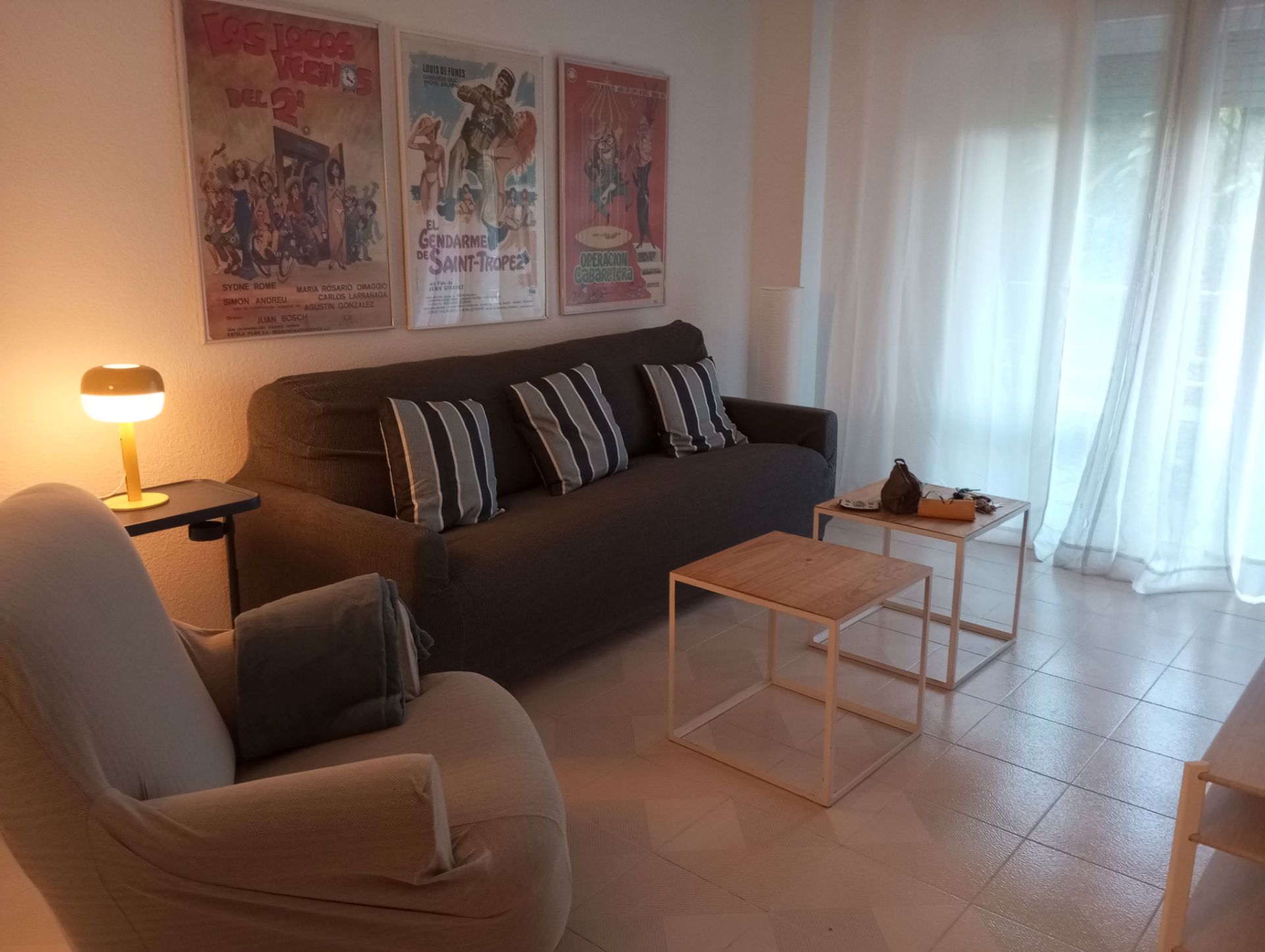 Sala d'estar de Pis de lloguer en  Murcia Capital amb Terrassa, Moblat i Forn