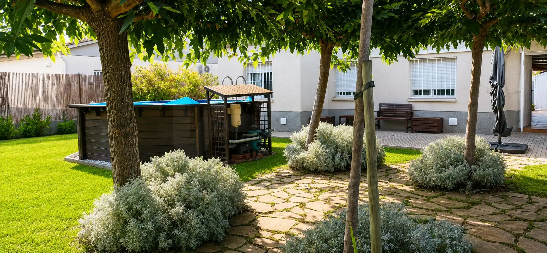 Jardín de Casa adosada en venta en Cubelles con Aire acondicionado y Piscina