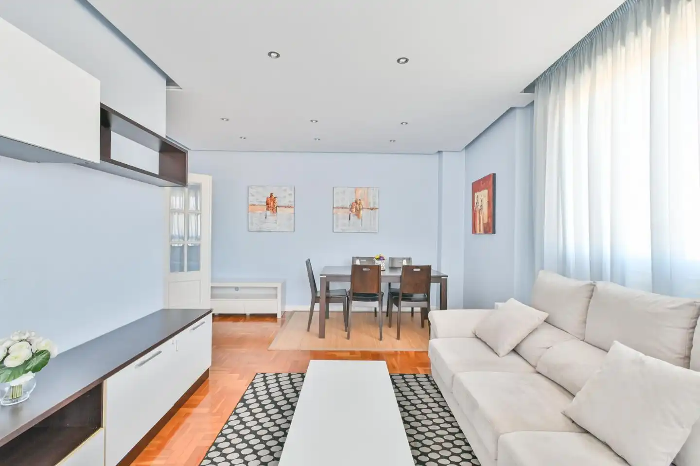 Sala de estar de Piso de alquiler en Barañáin / Barañain con Calefacción, Parquet y Trastero