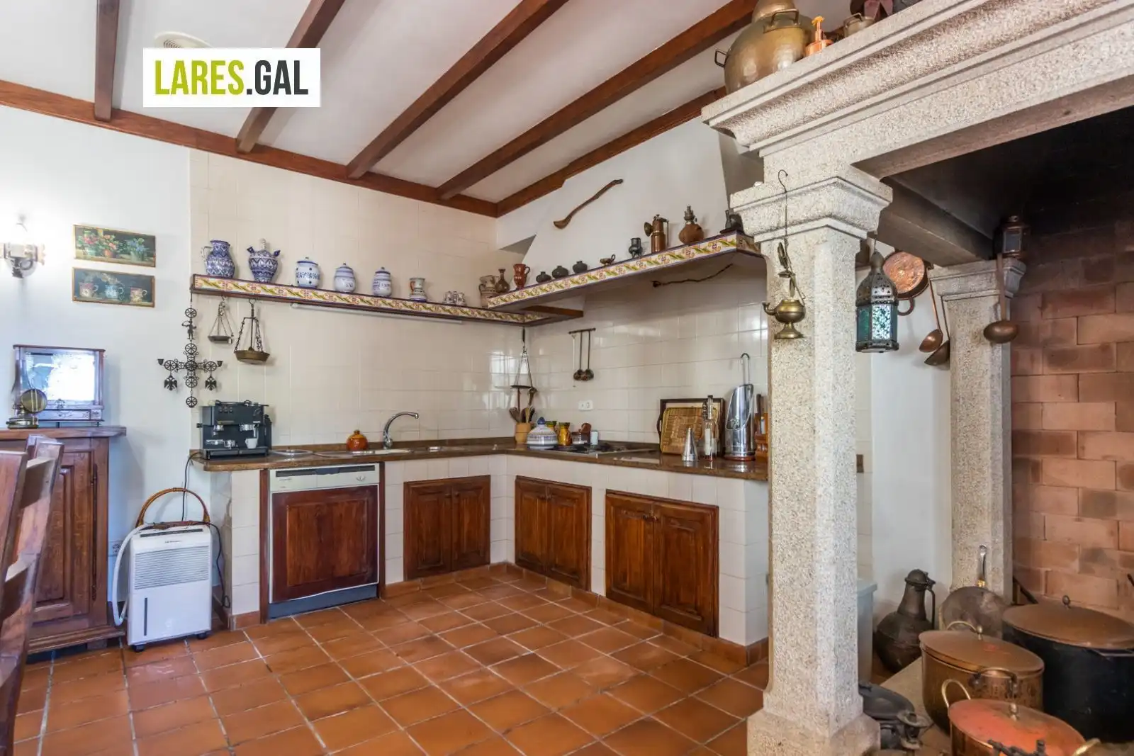 Cuina de Casa o xalet de lloguer en Moaña amb Calefacció, Terrassa i Moblat